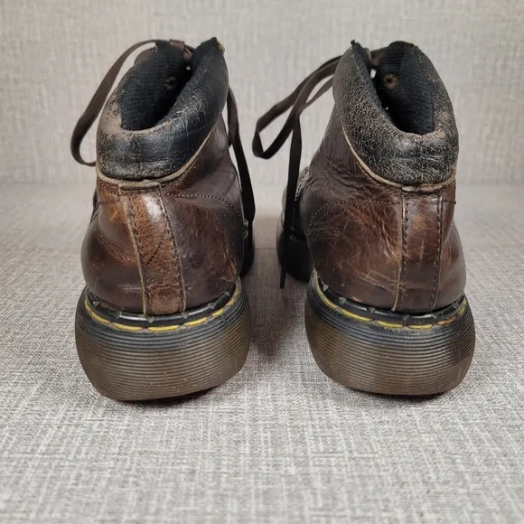 Dr. Doc Martens Vintage Steel Toe Brown Leather Boots Men's 7 Women's 8 EU39