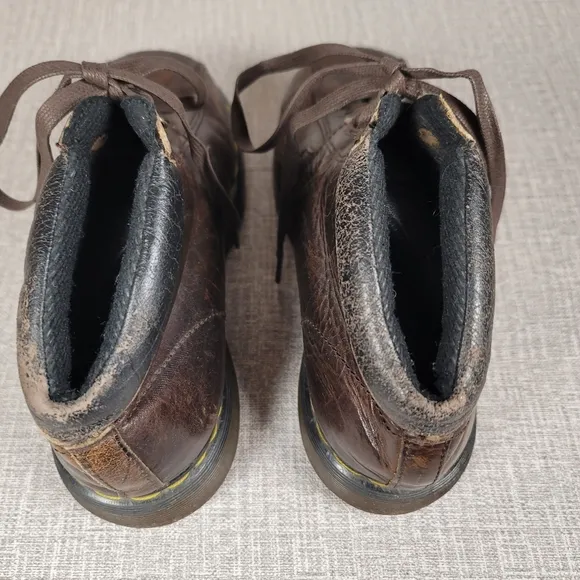 Dr. Doc Martens Vintage Steel Toe Brown Leather Boots Men's 7 Women's 8 EU39
