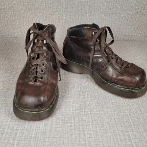 Dr. Doc Martens Vintage Steel Toe Brown Leather Boots Men's 7 Women's 8 EU39