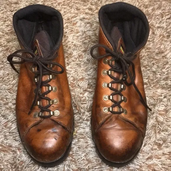 Dr. marten steel toe leather boots