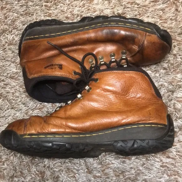 Dr. marten steel toe leather boots