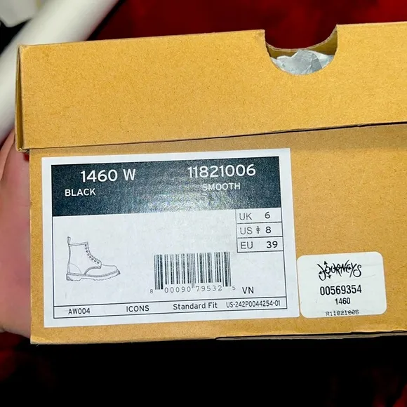 Dr. Martens 1460 W Smooth Black Boots