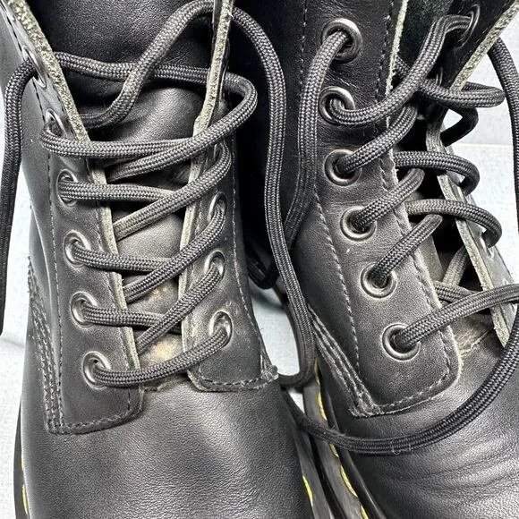 Dr. Martens Boots Womens Size 5 Us Soft Toe 1460 Slip Resistant Work Black
