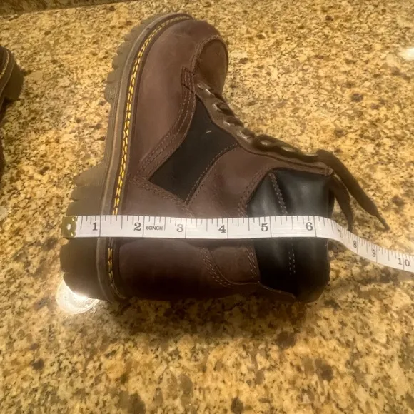 Dr. Martens Brown Leather Jamie Moc Toe Boots W9 M8