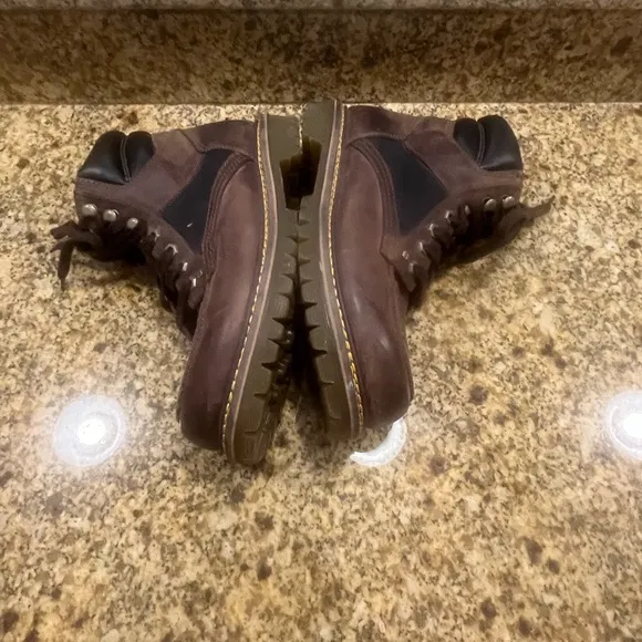 Dr. Martens Brown Leather Jamie Moc Toe Boots W9 M8