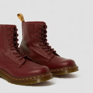 DR MARTENS Combat boots 1460 PASCAL BOOTS with Virginia leather in cherry red 6
