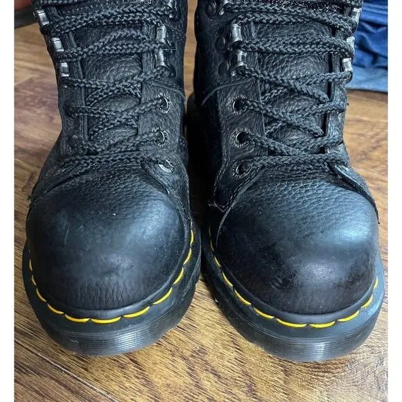 Dr Martens Ironbridge Grizzly Leather Steel Toe Work Boots men’s 6 womens 7