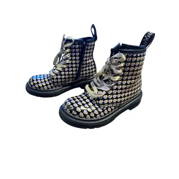 Dr. Martens Kids Collection 1460 Lace up Boots Purple Hearts SIZE 12