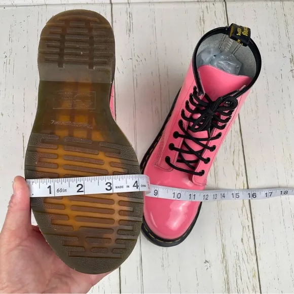 Dr. Martens Pink Patent Leather Boots 1460‎