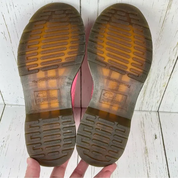 Dr. Martens Pink Patent Leather Boots 1460‎