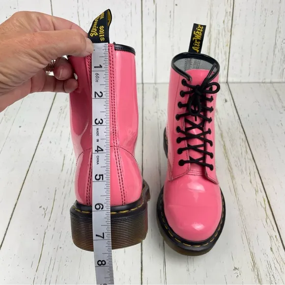 Dr. Martens Pink Patent Leather Boots 1460‎