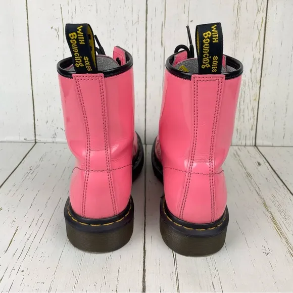 Dr. Martens Pink Patent Leather Boots 1460‎
