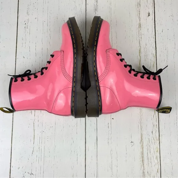 Dr. Martens Pink Patent Leather Boots 1460‎