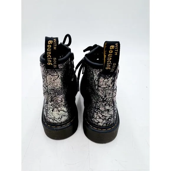 Dr. Martens size 13 Youth 1460 Crinkle Metallic Lace Up Boots