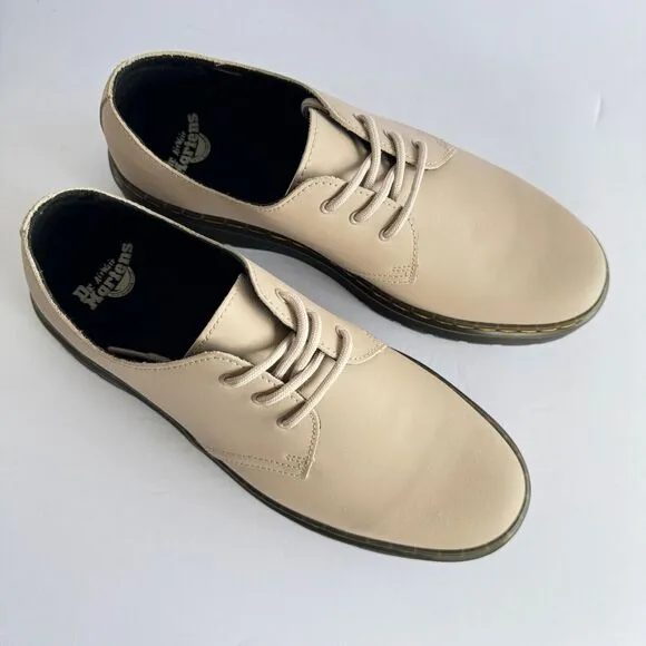 Dr. Martens Zavala Lo Taupe Leather Oxford Shoes Mens Sz 10 Women Sz 11 Unisex