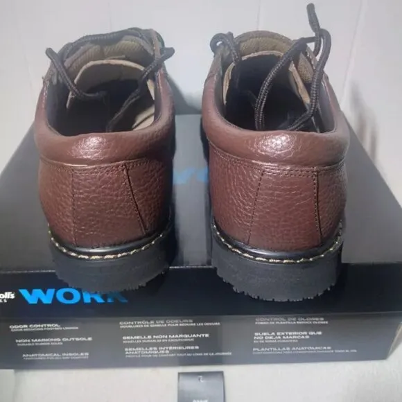 Dr. Scholl's Harrington II Brown, Men's 9.5 E8176M1200 Work Shoe Slip Resist