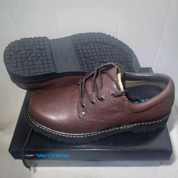 Dr. Scholl's Harrington II Brown, Men's 9.5 E8176M1200 Work Shoe Slip Resist