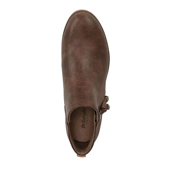 Dr. Scholl's Shoes Womens Astir Brown Faux Suede Ankle Booties Shoes NWT