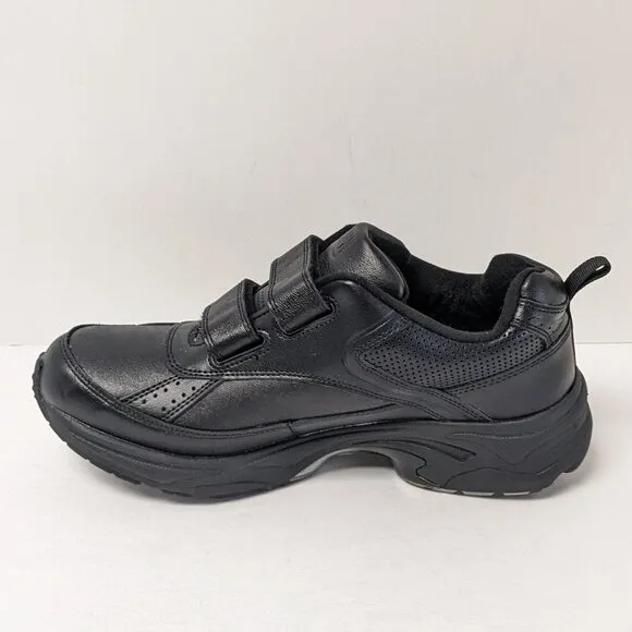 Drew Jimmy Walking Sneakers, Black Leather, Men's 9 M