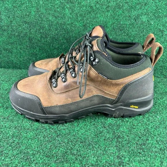 Duluth Trading Mens Size 14 W Wide Capstone Brown Leather Work Shoes