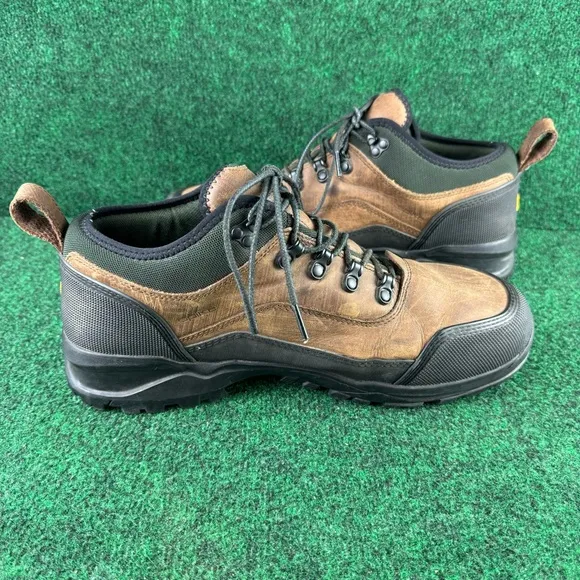 Duluth Trading Mens Size 14 W Wide Capstone Brown Leather Work Shoes