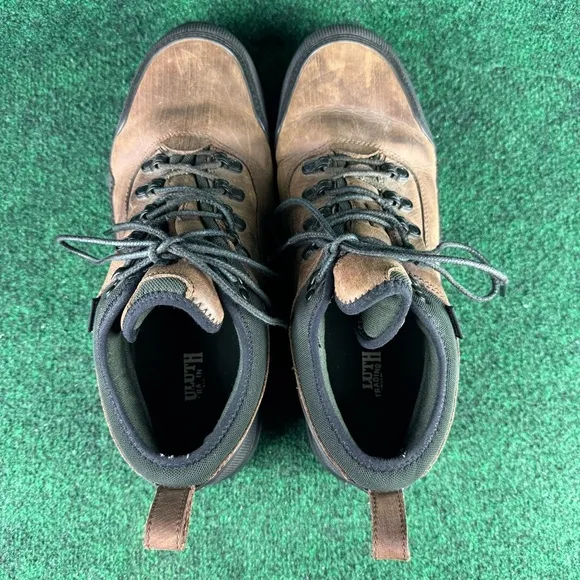 Duluth Trading Mens Size 14 W Wide Capstone Brown Leather Work Shoes