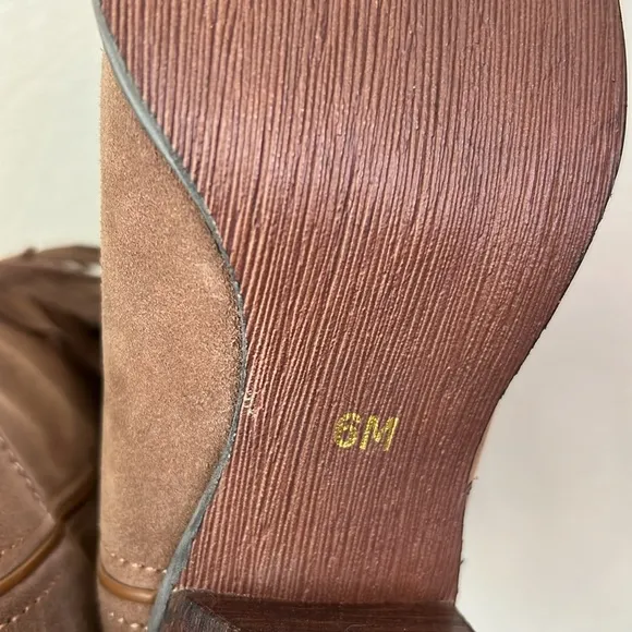 Durango Crush Suede Fringe Light Brown Fringe Cowboy Cowgirl Boots Size 6