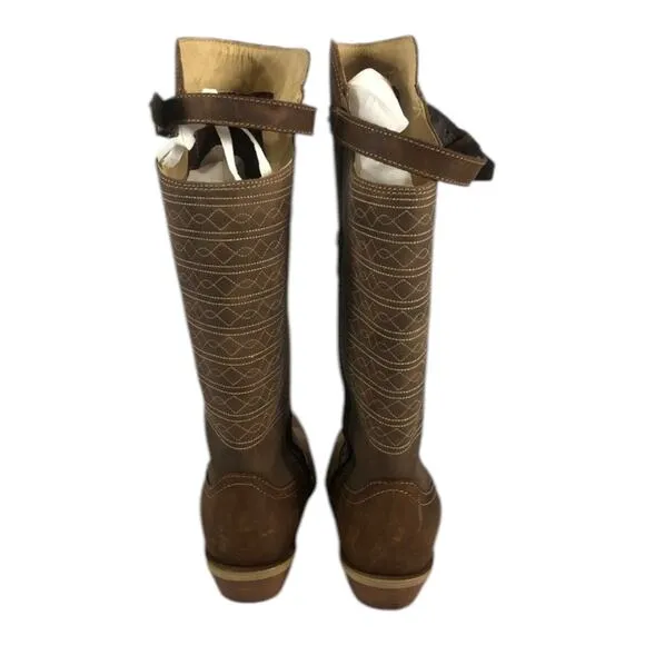 Durango Crush Women's Vintage Brown Belted Collar Western Boot DRD0203 size 8