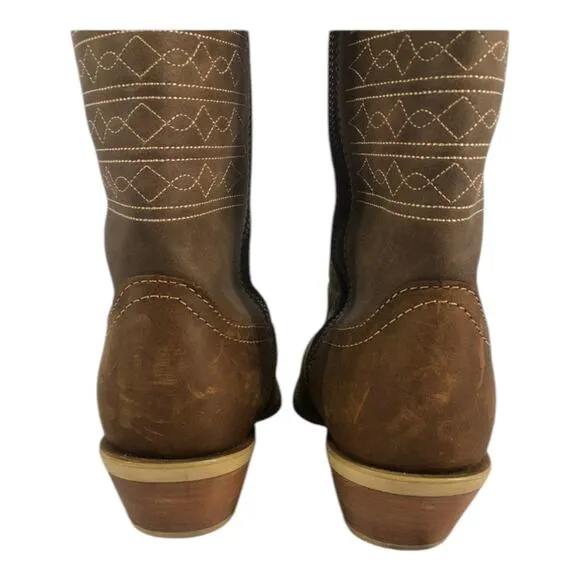 Durango Crush Women's Vintage Brown Belted Collar Western Boot DRD0203 size 8