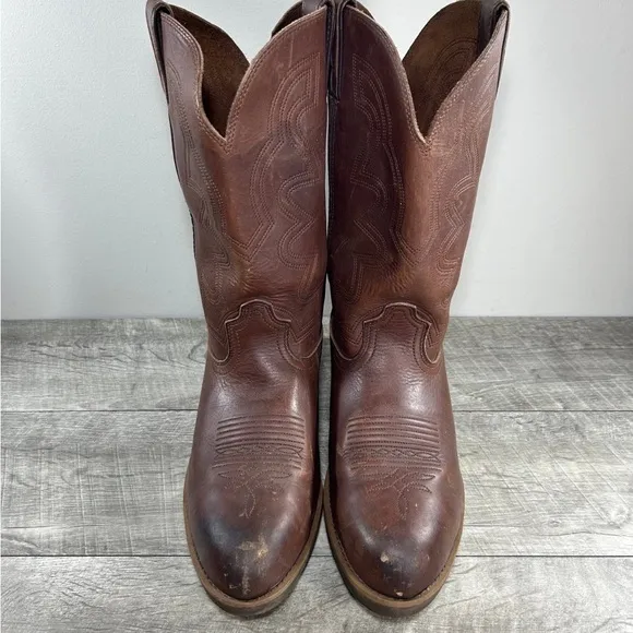 Durango FR204 Farm”N Ranch Wellington Western Cowboy Leather Men’s Boots Size 10
