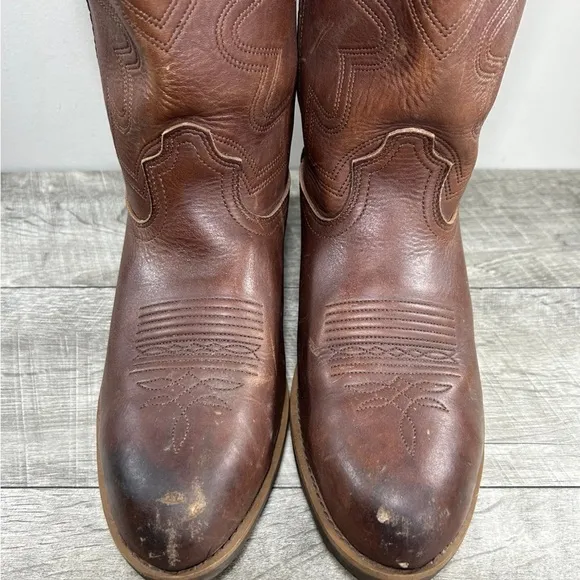 Durango FR204 Farm”N Ranch Wellington Western Cowboy Leather Men’s Boots Size 10
