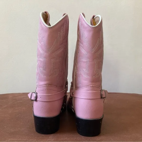 Durango | Girls Pink Chain Harness Cowgirl Boots