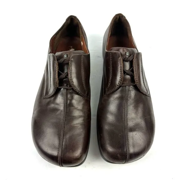 Earth Kalso Breeze Shoes 11 Dark Brown Leather Comfort Negative Heel Womens