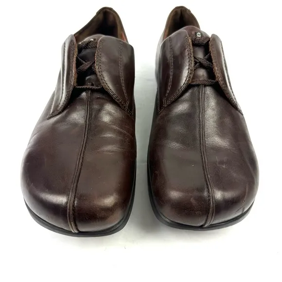 Earth Kalso Breeze Shoes 11 Dark Brown Leather Comfort Negative Heel Womens