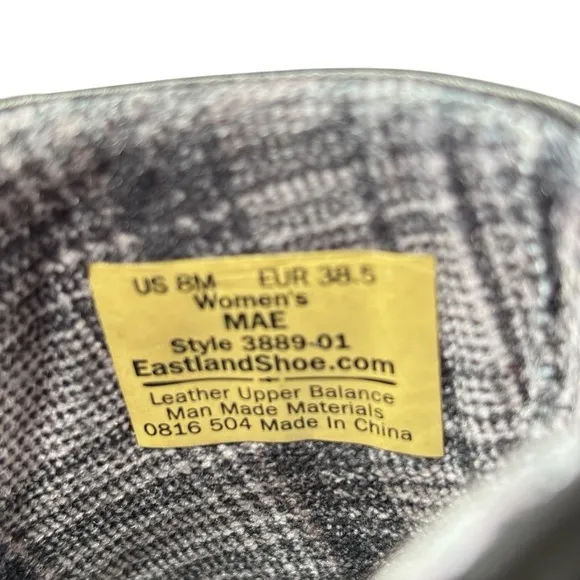 Eastland Mae Black Leather Clog Mule Shoe Sz 8 Style 3889-01 Slip On Comfort NEW