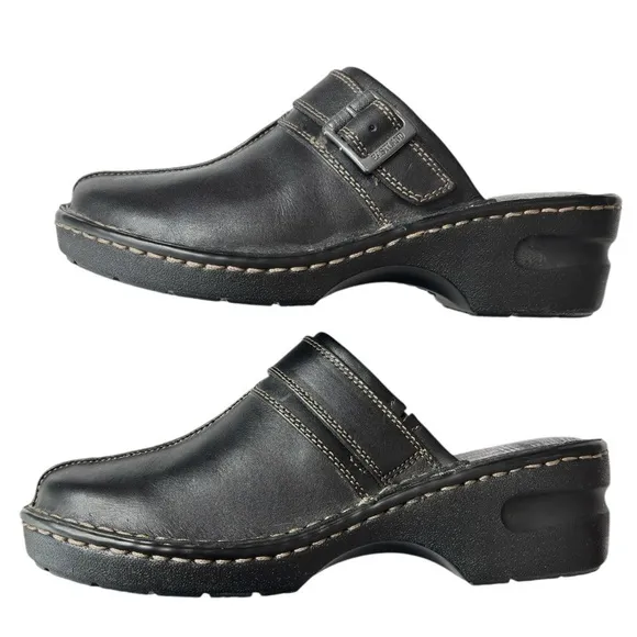 Eastland Mae Black Leather Clog Mule Shoe Sz 8 Style 3889-01 Slip On Comfort NEW
