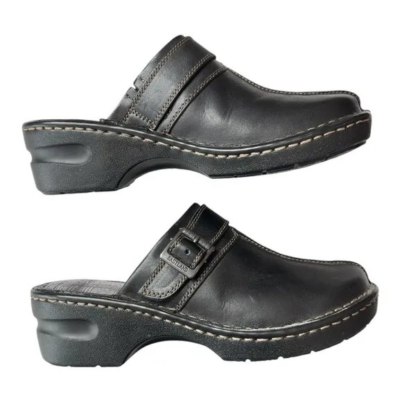 Eastland Mae Black Leather Clog Mule Shoe Sz 8 Style 3889-01 Slip On Comfort NEW