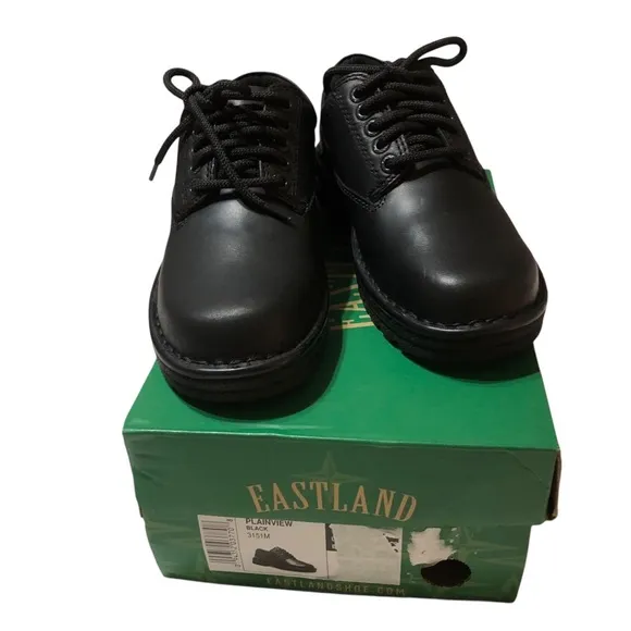 Eastland Plainview Black Leather Lace Up Oxford size 6.5