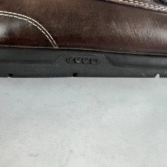 ECCO 43 Loafer Shoes Mens 9 Brown Leather Classic Moc Casual Comfort Slip On‎