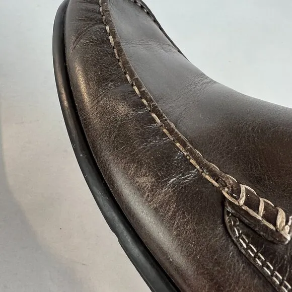 ECCO 43 Loafer Shoes Mens 9 Brown Leather Classic Moc Casual Comfort Slip On‎