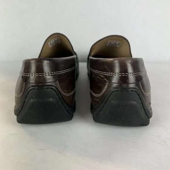 ECCO 43 Loafer Shoes Mens 9 Brown Leather Classic Moc Casual Comfort Slip On‎