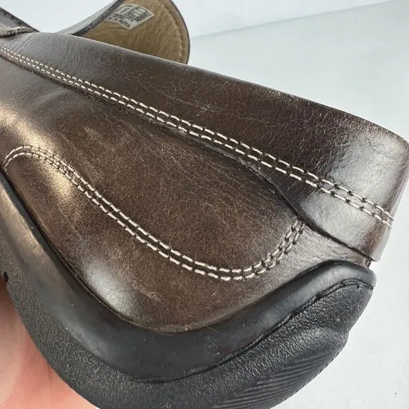 ECCO 43 Loafer Shoes Mens 9 Brown Leather Classic Moc Casual Comfort Slip On‎