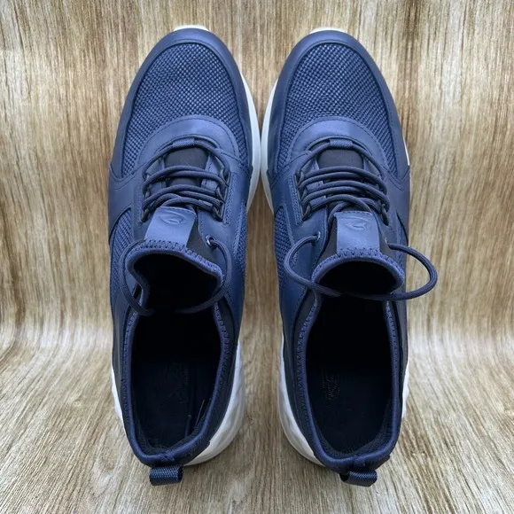 Ecco Astir Lite Men's EU 47 US 13 Comfort Slip On Blue White Sneakers Shoes