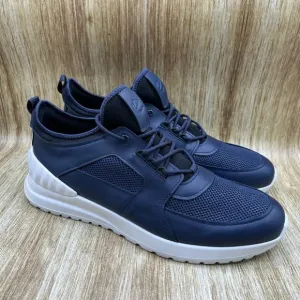 Ecco Astir Lite Men's EU 47 US 13 Comfort Slip On Blue White Sneakers Shoes