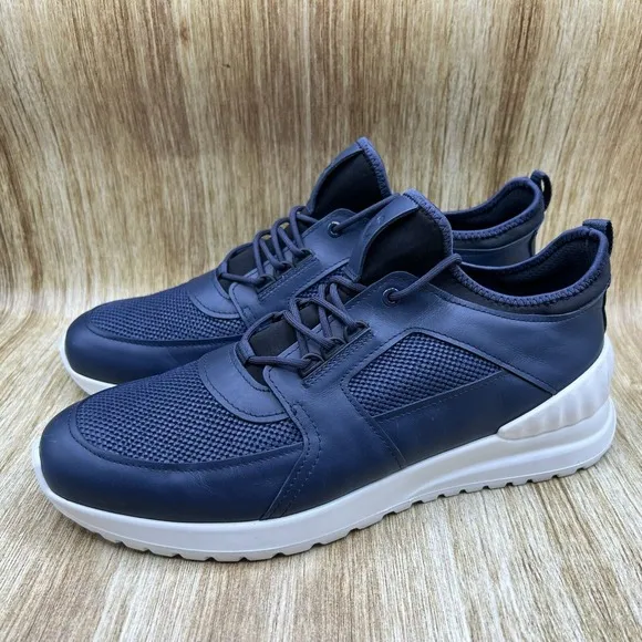 Ecco Astir Lite Men's EU 47 US 13 Comfort Slip On Blue White Sneakers Shoes