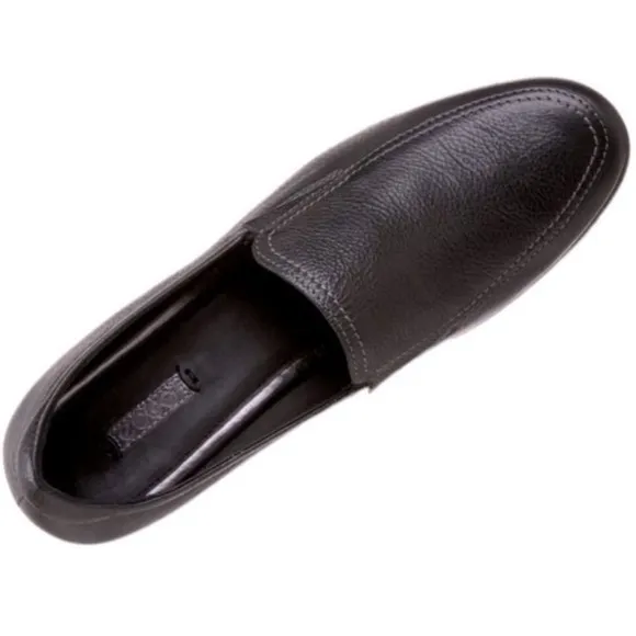 𝅺ECCO Black Pebbled Leather Heeled Loafer Shoes Sz 40 Womens Us 9/9.5
