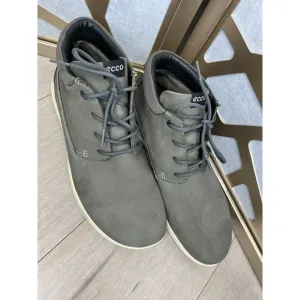 Ecco CALGARY HIGH Men Leather Nubuck Casual City Sneaker Boot Shoe 42 Us 8 8.5