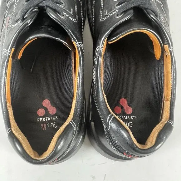 ECCO Fusion Men’s EU 44 US 10 Bicycle Toe Black Leather Loafers Comfort Shoe EUC
