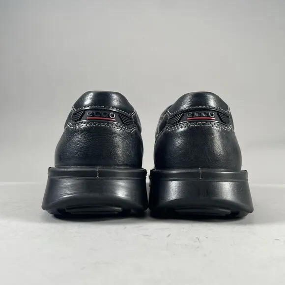 ECCO Fusion Men’s EU 44 US 10 Bicycle Toe Black Leather Loafers Comfort Shoe EUC
