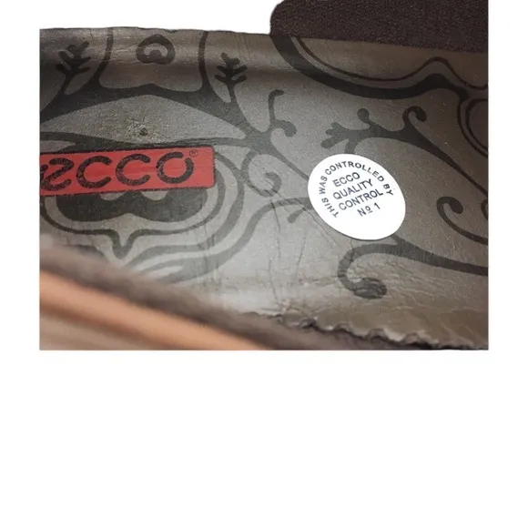 Ecco Light Men’s Leather Brown Slip On Comfort Shoes 42.